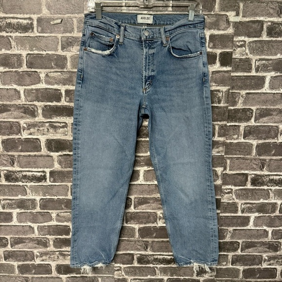 Agolde 90'S PINCH WAIST HIGH RISE STRAIGHT jeans IN NAVIGATE - Picture 2 of 11